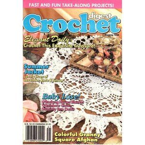Crochet Digest Spring 1994 13 Fast and Fun Take Along Project Pattern Book